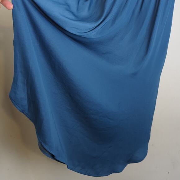 NWOT Royal Blue Long Dress Iridescent Women's Size 6 - Picture 5 of 12